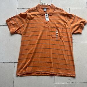New, Mens Old Navy Polo Shirt, Short Sleeve, Orange, XL, 60% Cotton